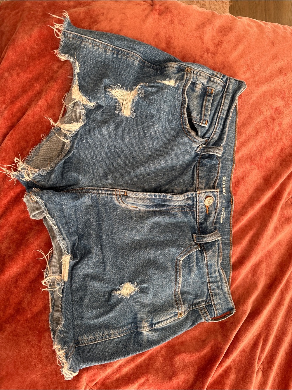 Old Navy Blue Distressed Denim Cutoff Shorts